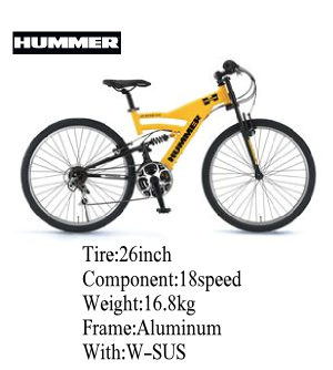 HUMMER（ハマー） 自転車 AL-ATB268 DH 26インチ イエロー 【マウンテンバイク】00