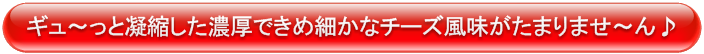 ギュ～っと凝縮した濃厚できめ細かなチーズ風味がたまりませ～ん♪